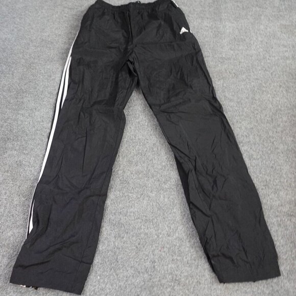Adidas Pants Medium Black Nylon Vintage Unlined Y2K 2001 Cinch Cuff Wide… - Picture 1 of 12